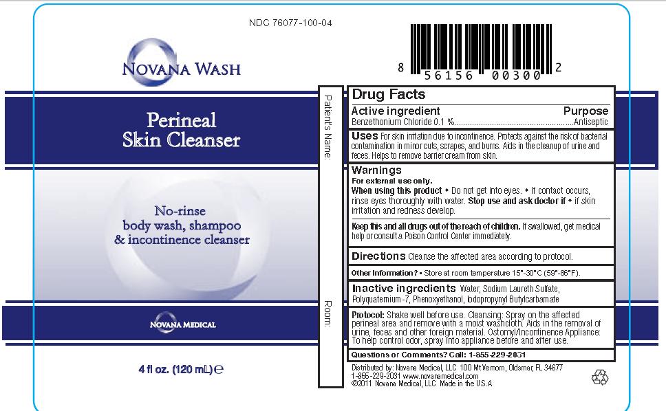 NDC 76077100 Novana Wash Perineal Skin Cleanser